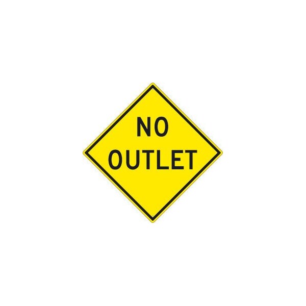 National Marker Co NMC Traffic Sign, No Outlet Sign, 30in X 30in, Yellow TM269K - main
